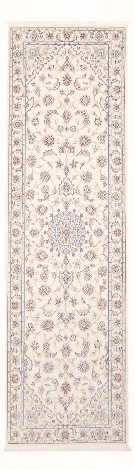 Tapis de couloir Tapis persan - Nain - Premium - 252 x 82 cm - crème
