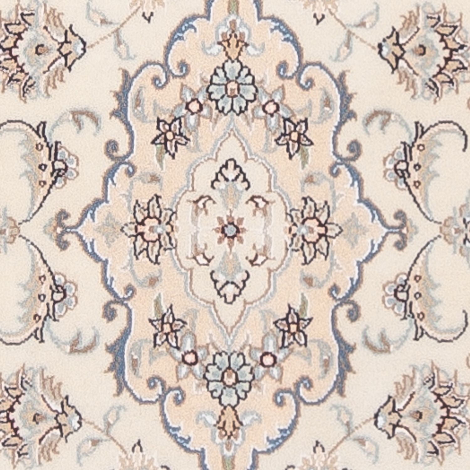 Tapis de couloir Tapis persan - Nain - Premium - 261 x 82 cm - crème