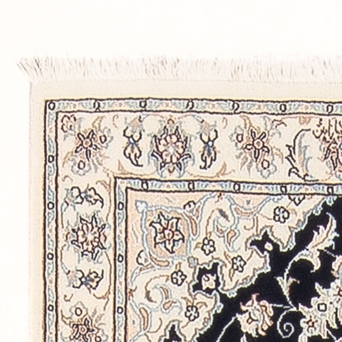 Tapis de couloir Tapis persan - Nain - Premium - 245 x 80 cm - bleu foncé