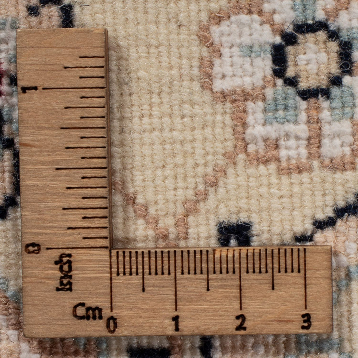 Tapis persan - Nain - 261 x 252 cm - bleu foncé