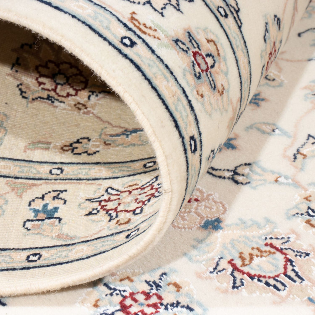 Tapis de couloir Tapis persan - Nain - Royal - 210 x 80 cm - crème