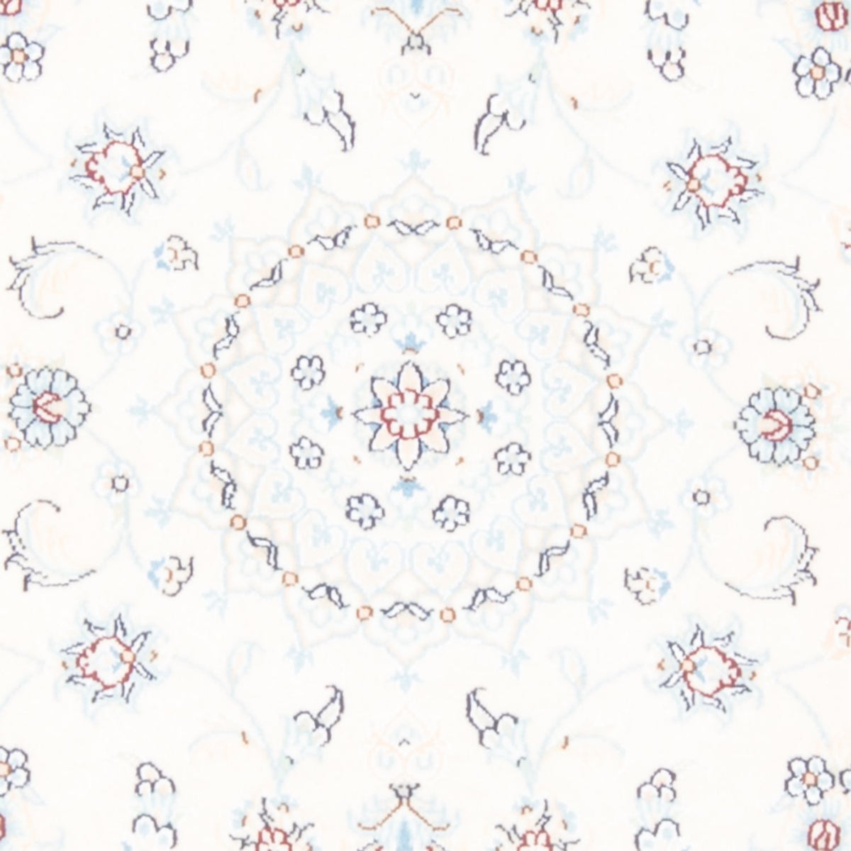 Tapis de couloir Tapis persan - Nain - Royal - 197 x 82 cm - crème