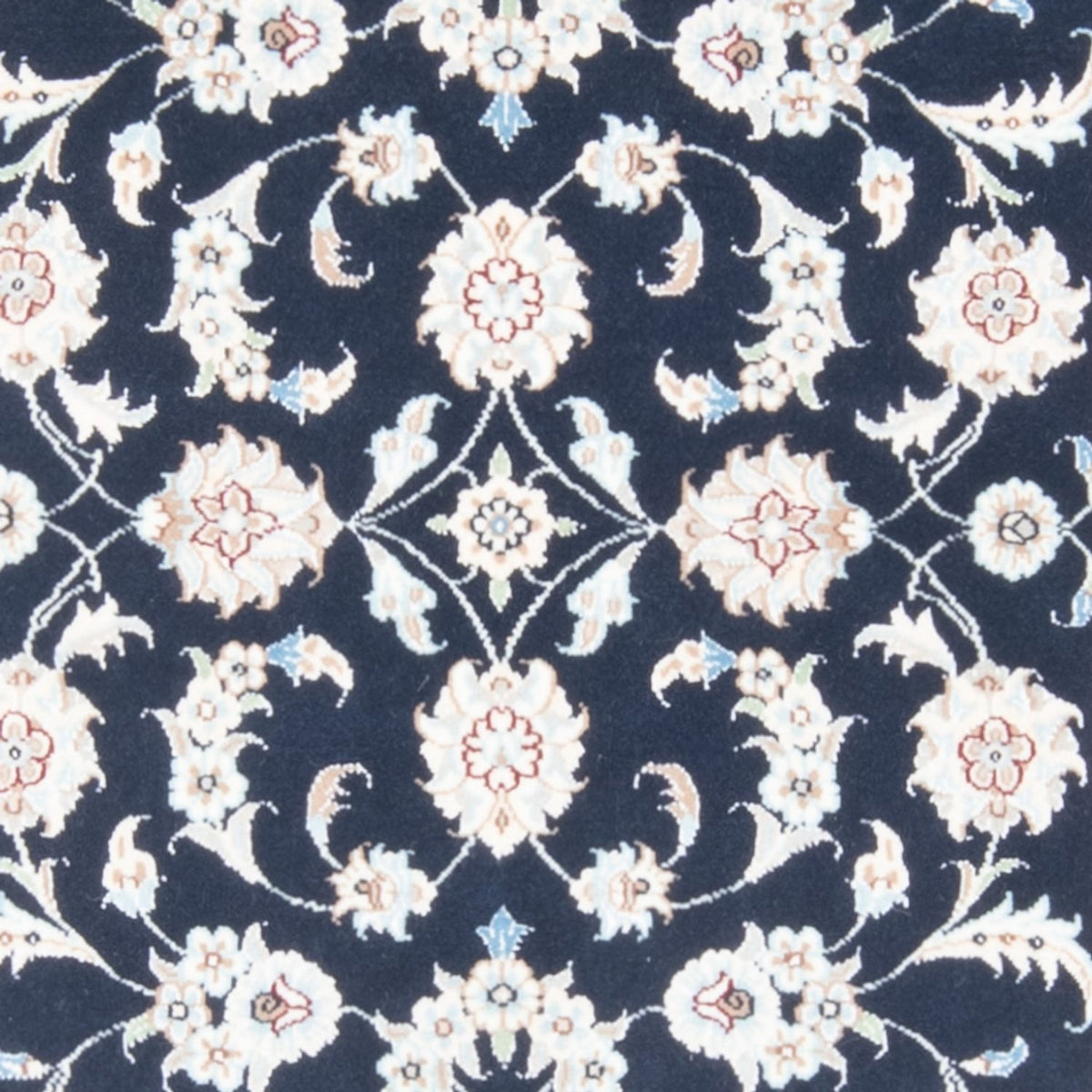 Tapis de couloir Tapis persan - Nain - Royal - 203 x 79 cm - bleu foncé