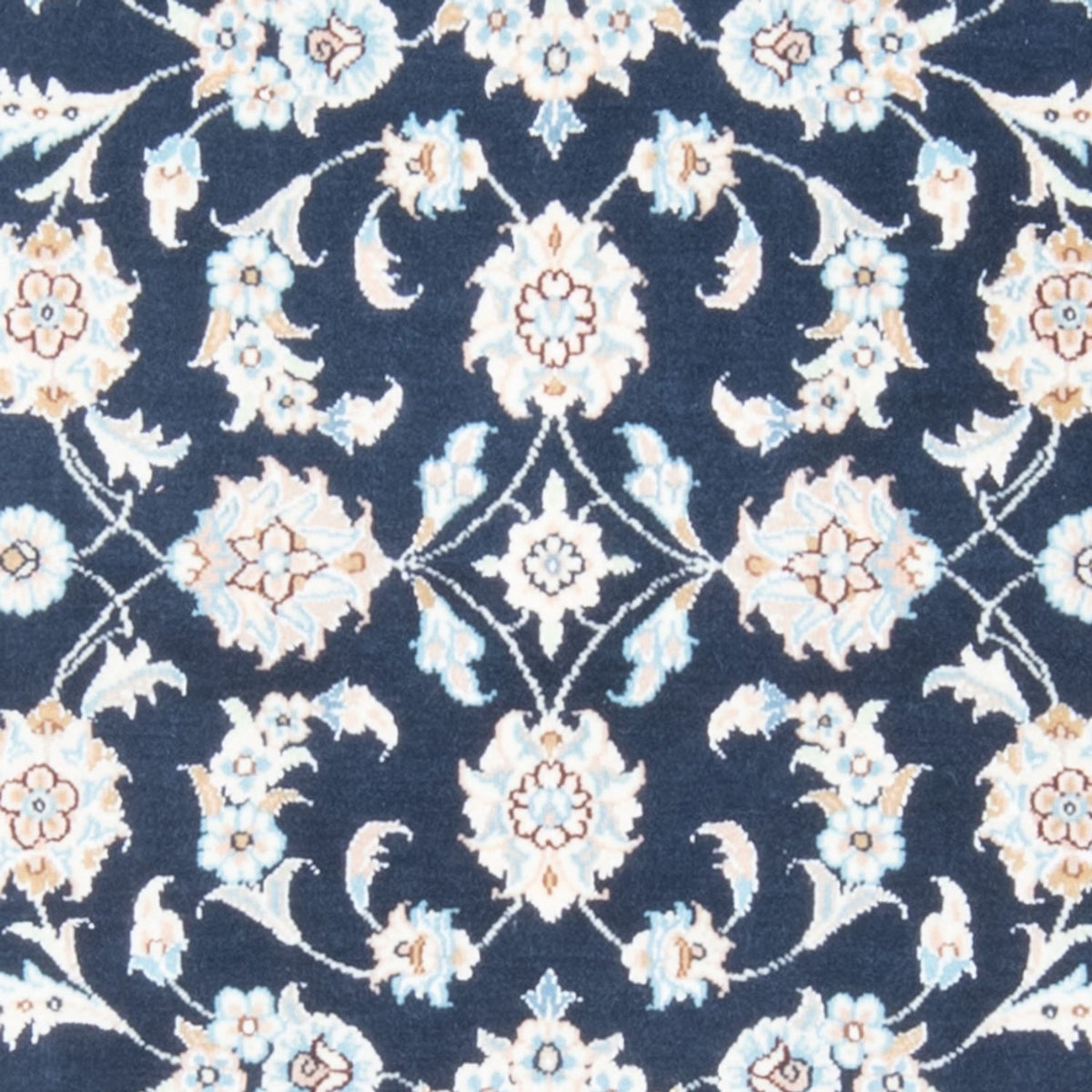 Tapis de couloir Tapis persan - Nain - Royal - 205 x 78 cm - bleu foncé