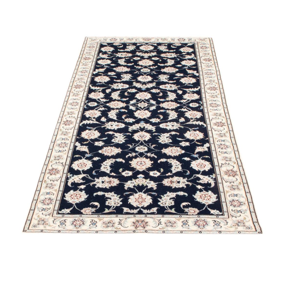 Tapis de couloir Tapis persan - Nain - Royal - 205 x 78 cm - bleu foncé