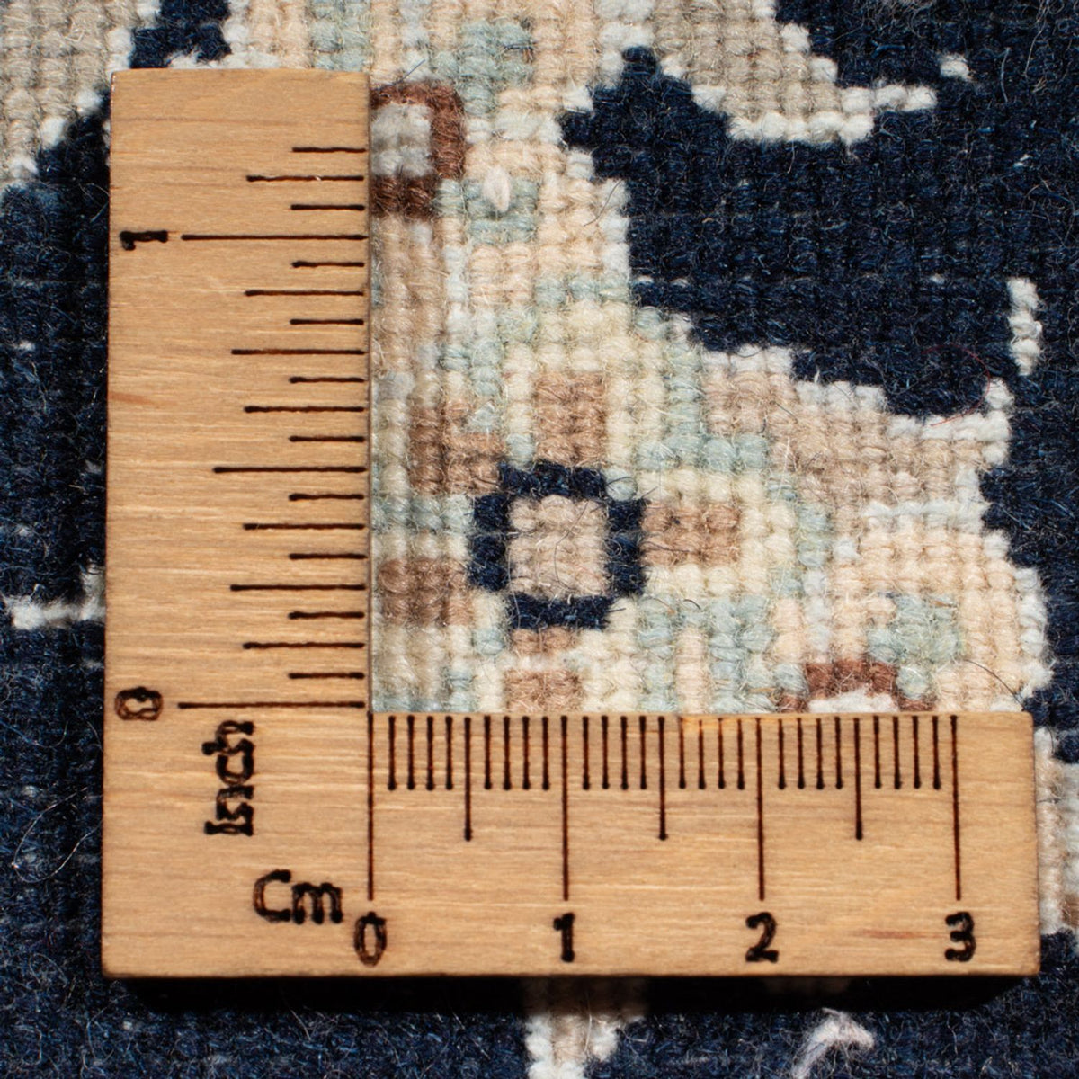 Tapis de couloir Tapis persan - Nain - Royal - 205 x 78 cm - bleu foncé