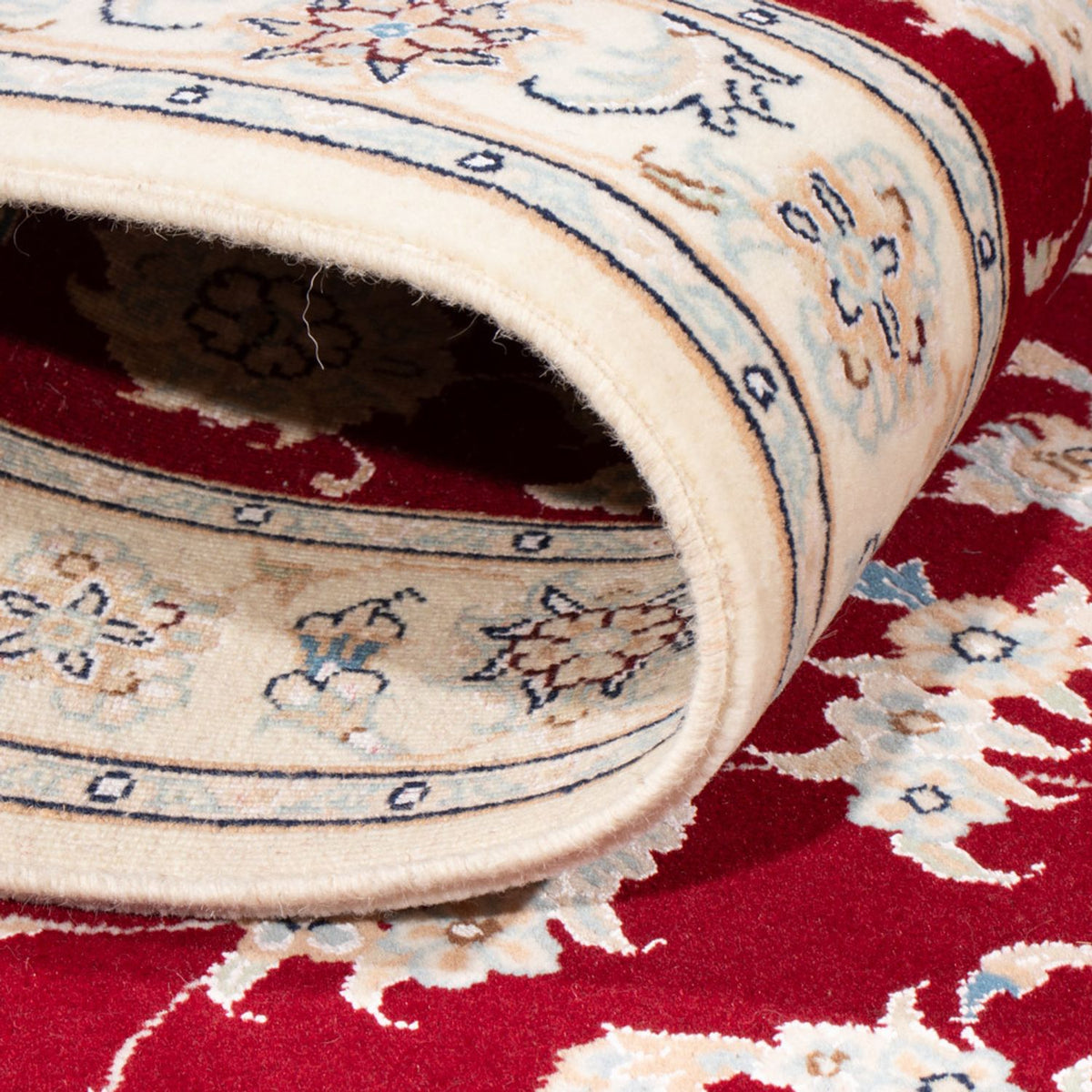 Tapis de couloir Tapis persan - Nain - Royal - 199 x 80 cm - rouge