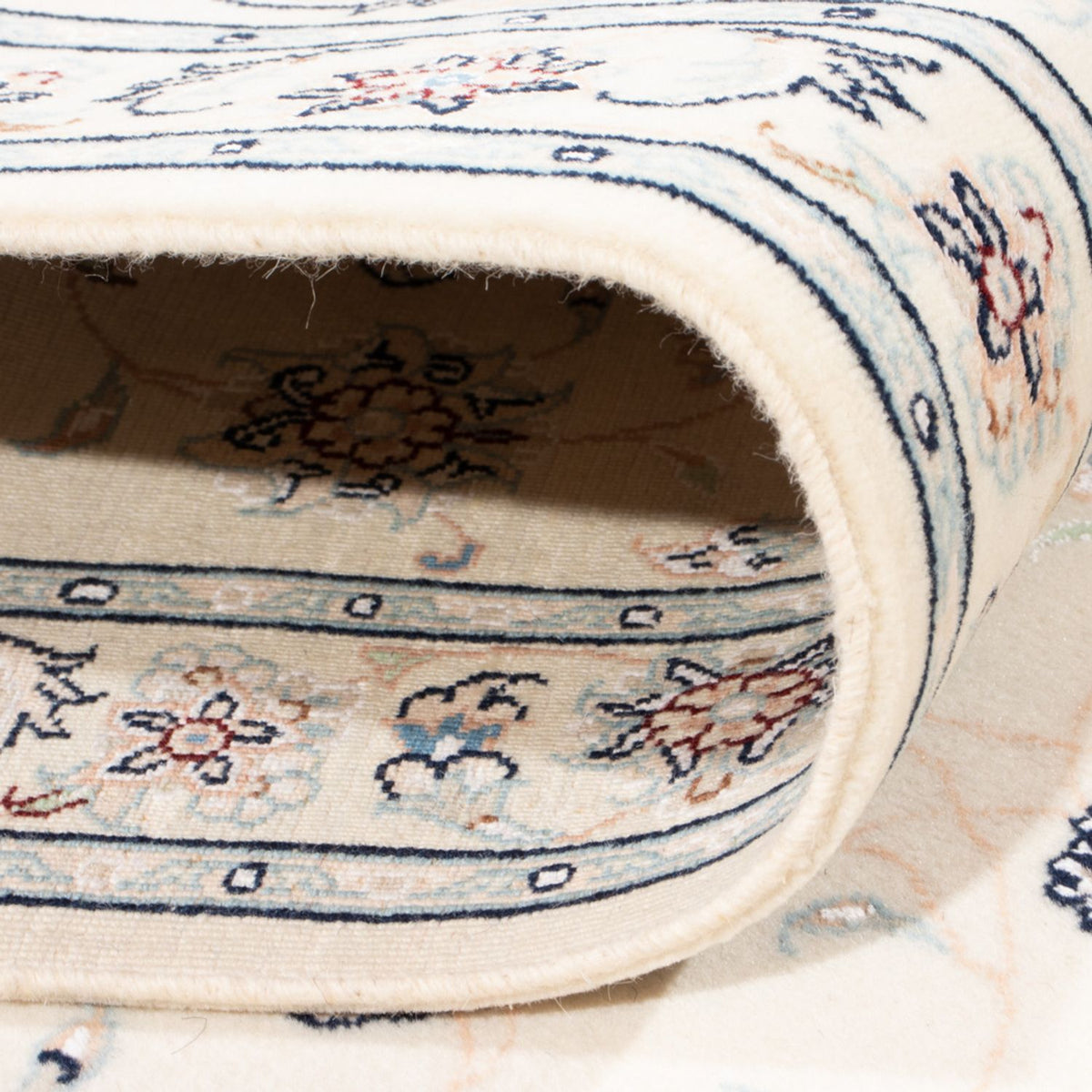 Tapis de couloir Tapis persan - Nain - Royal - 197 x 78 cm - crème