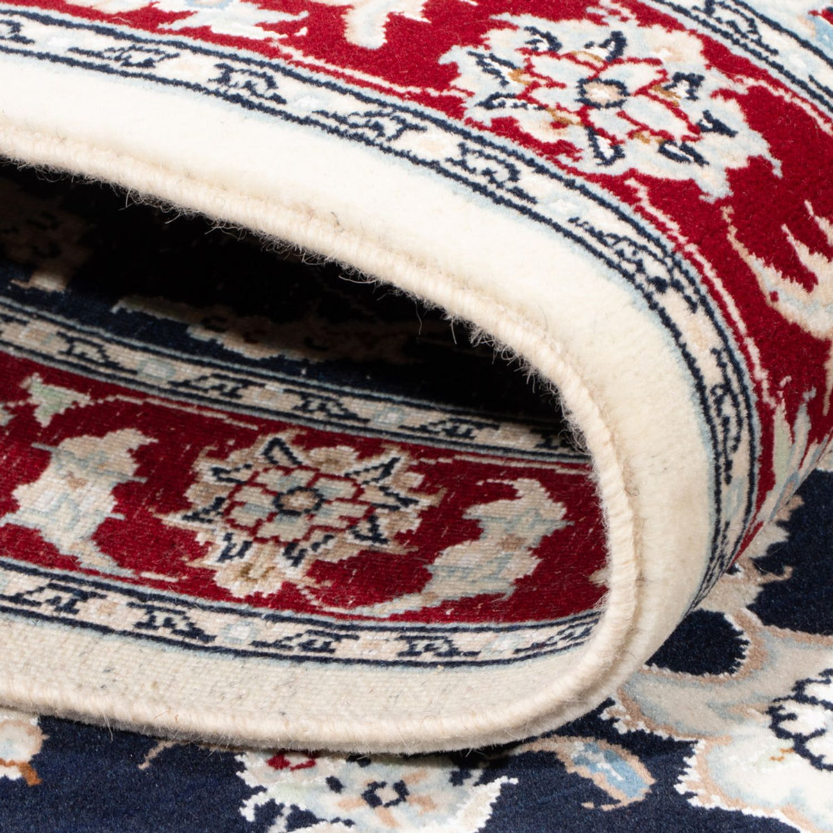 Tapis de couloir Tapis persan - Nain - Royal - 196 x 79 cm - bleu foncé