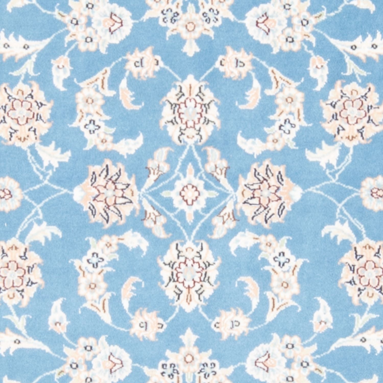 Tapis de couloir Tapis persan - Nain - Royal - 209 x 84 cm - bleu clair