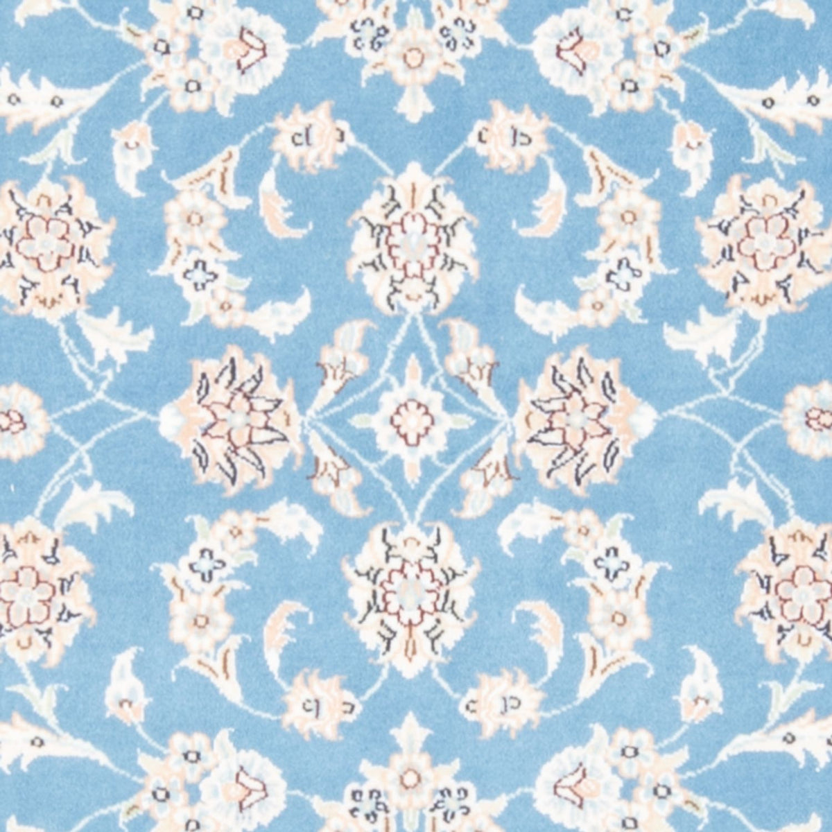 Tapis de couloir Tapis persan - Nain - Royal - 209 x 84 cm - bleu clair