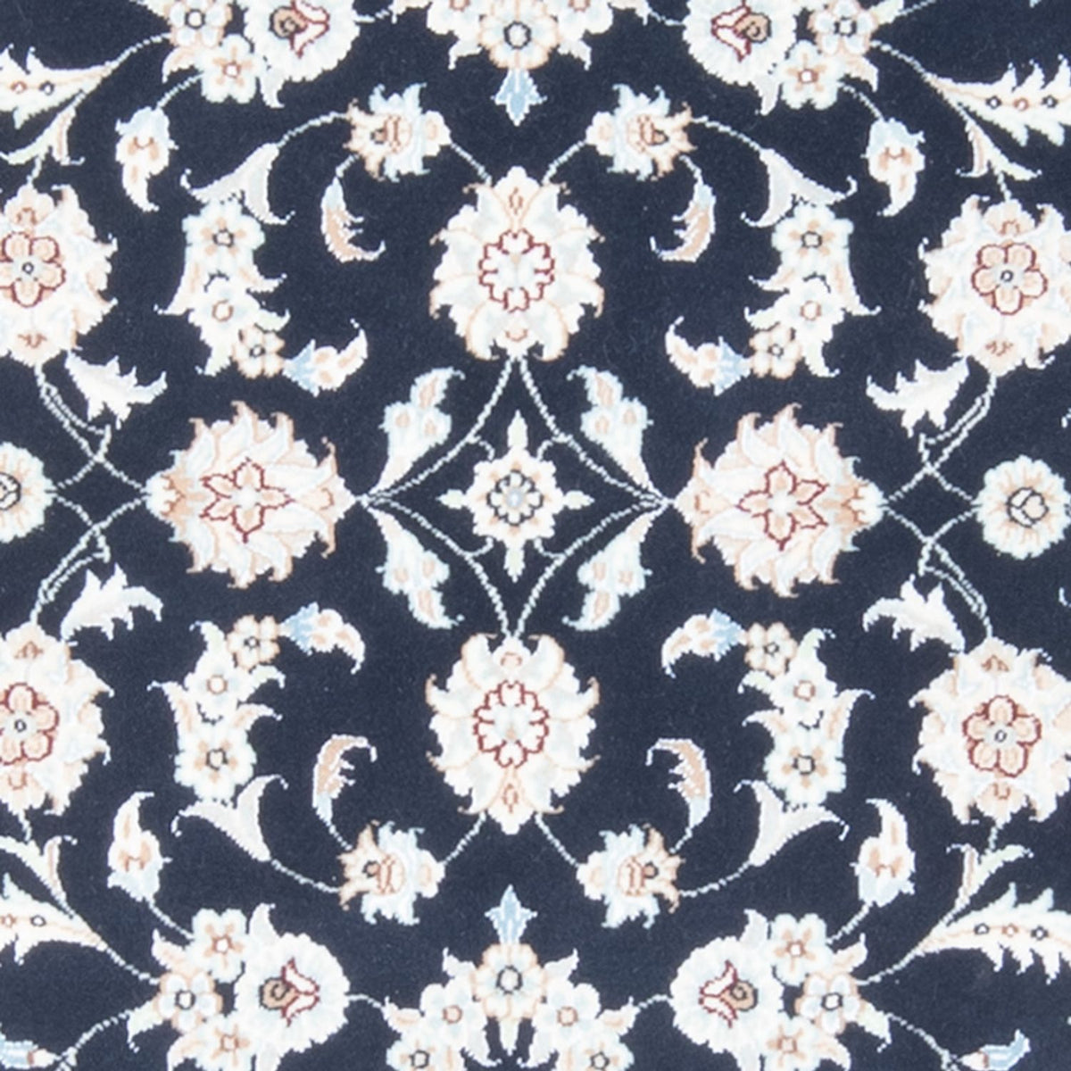 Tapis de couloir Tapis persan - Nain - Royal - 202 x 78 cm - bleu foncé