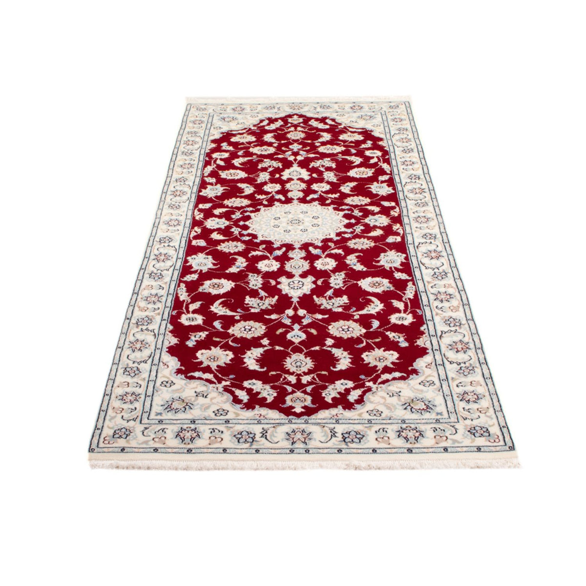 Tapis de couloir Tapis persan - Nain - Royal - 204 x 81 cm - rouge