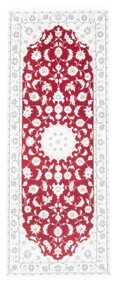 Tapis de couloir Tapis persan - Nain - Royal - 199 x 80 cm - rouge