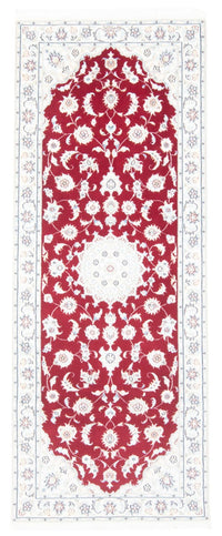 Tapis de couloir Tapis persan - Nain - Royal - 199 x 80 cm - rouge
