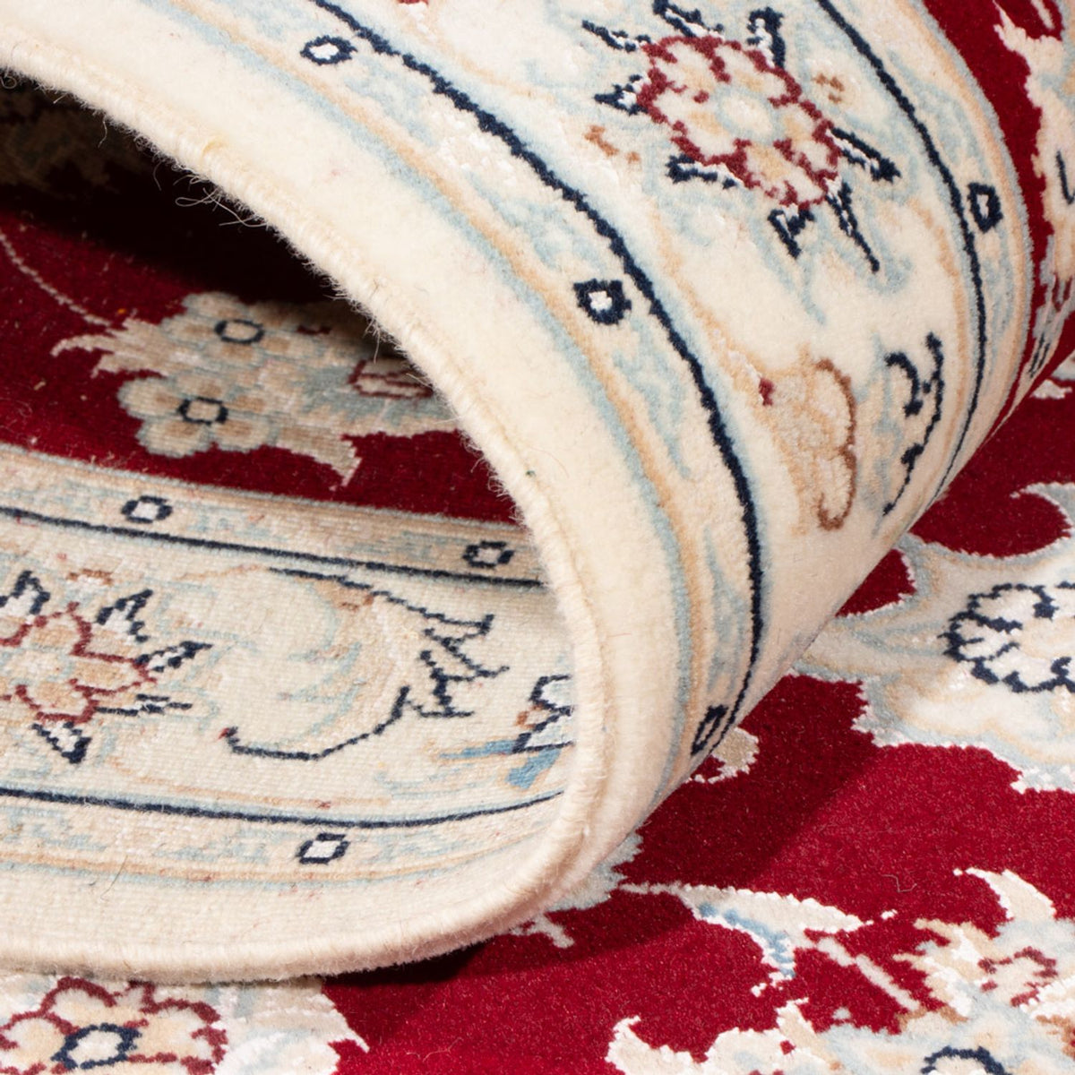 Tapis de couloir Tapis persan - Nain - Royal - 199 x 80 cm - rouge