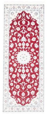 Tapis de couloir Tapis persan - Nain - Royal - 206 x 80 cm - rouge