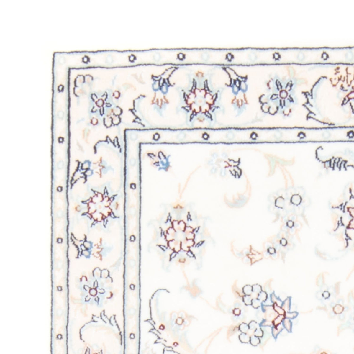 Tapis de couloir Tapis persan - Nain - Royal - 200 x 80 cm - crème