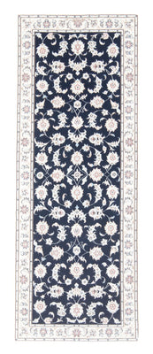 Tapis de couloir Tapis persan - Nain - Royal - 198 x 78 cm - bleu foncé