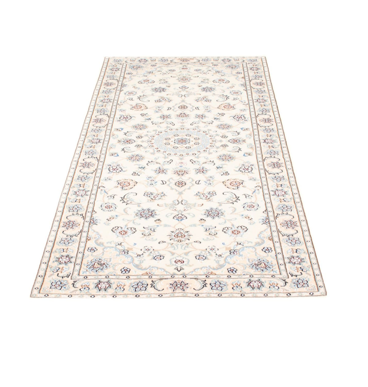 Tapis de couloir Tapis persan - Nain - Royal - 197 x 81 cm - crème