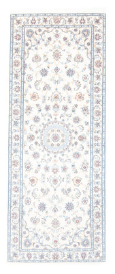 Tapis de couloir Tapis persan - Nain - Royal - 206 x 79 cm - crème
