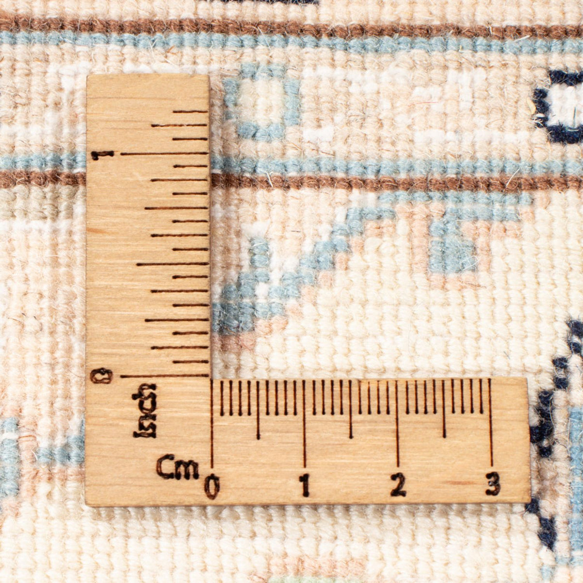 Tapis de couloir Tapis persan - Nain - Royal - 206 x 79 cm - crème