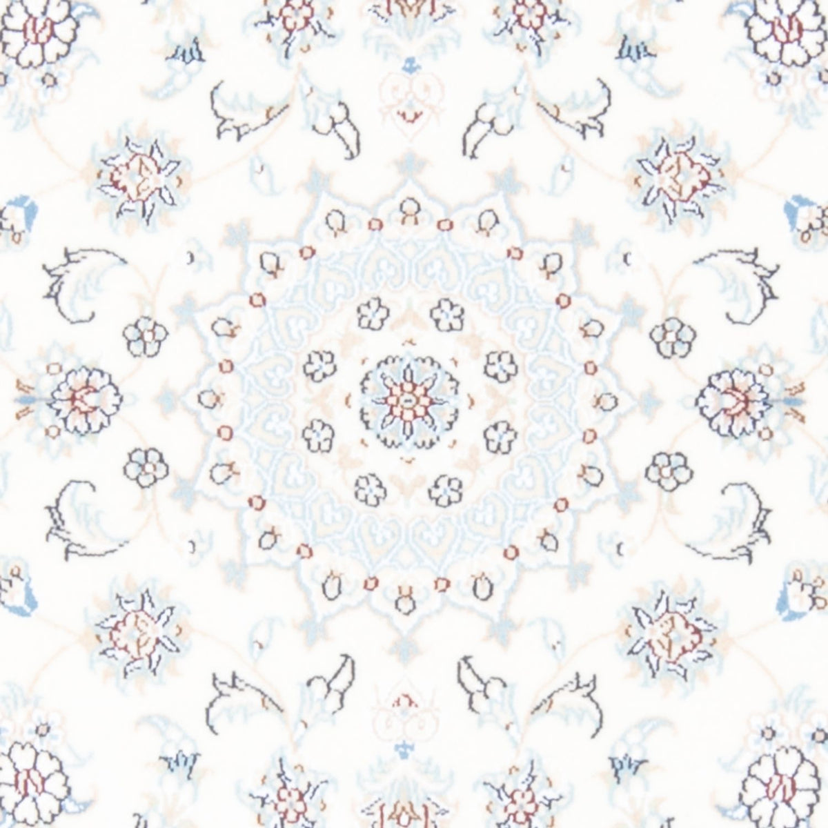 Tapis de couloir Tapis persan - Nain - Royal - 200 x 80 cm - crème