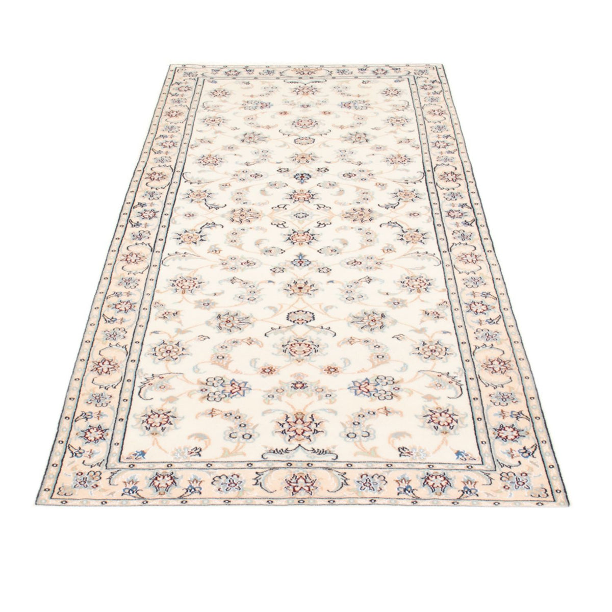 Tapis de couloir Tapis persan - Nain - Royal - 200 x 80 cm - crème