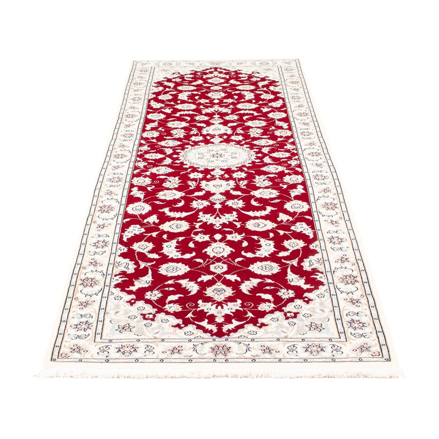 Tapis de couloir Tapis persan - Nain - Premium - 243 x 81 cm - rouge