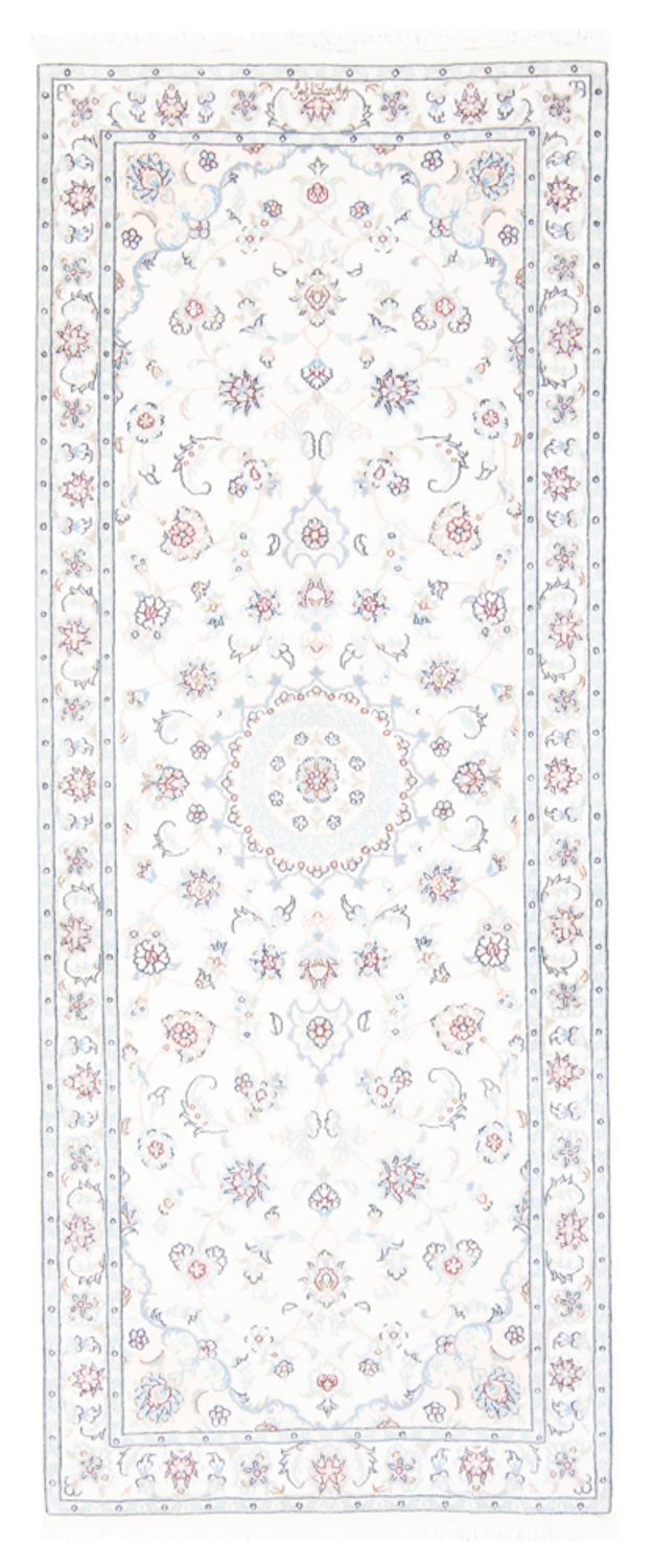 Tapis de couloir Tapis persan - Nain - Royal - 199 x 81 cm - crème