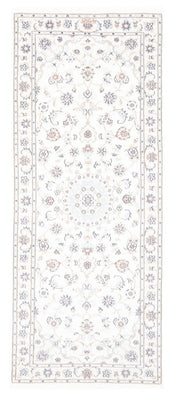 Tapis de couloir Tapis persan - Nain - Royal - 198 x 80 cm - crème