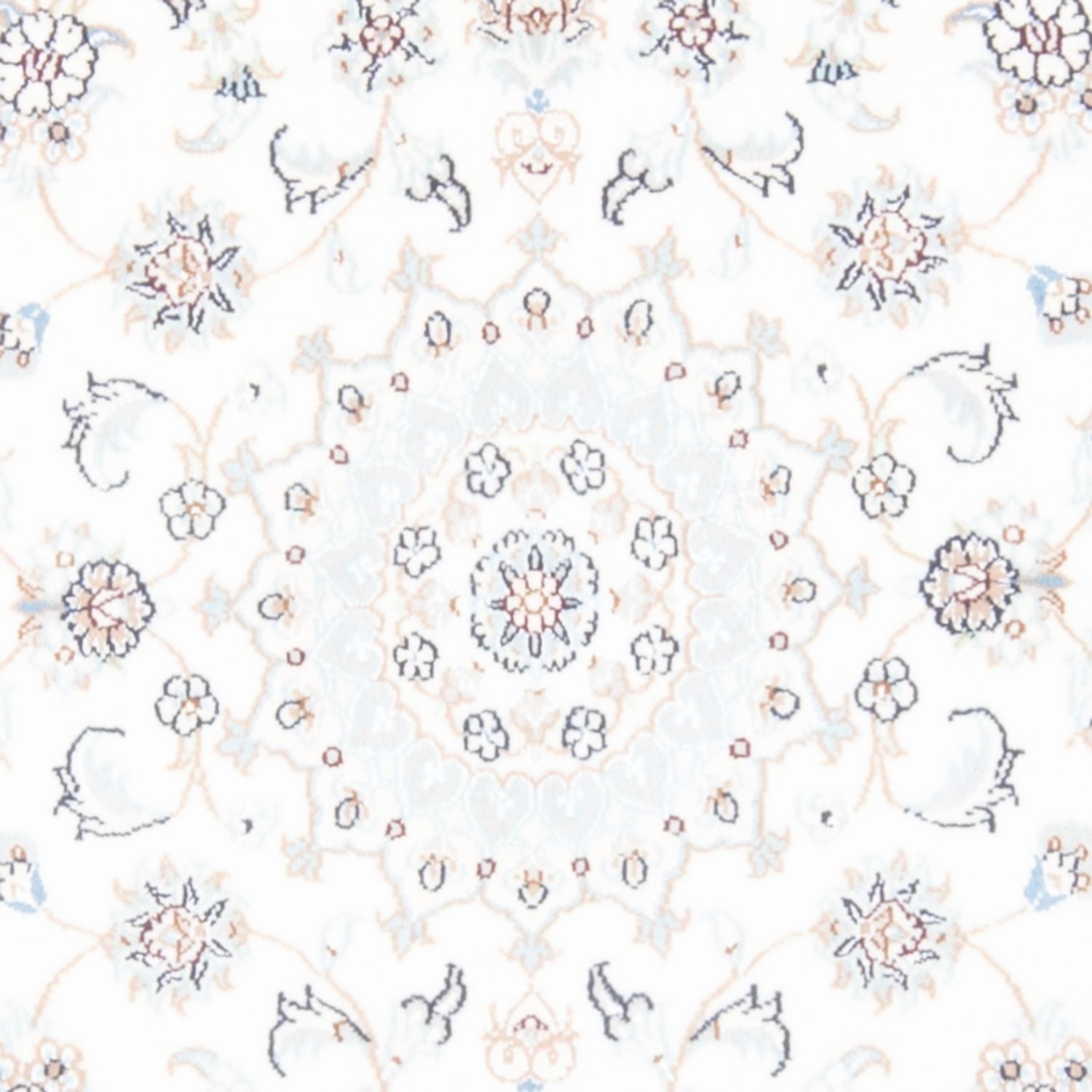 Tapis de couloir Tapis persan - Nain - Royal - 198 x 80 cm - crème