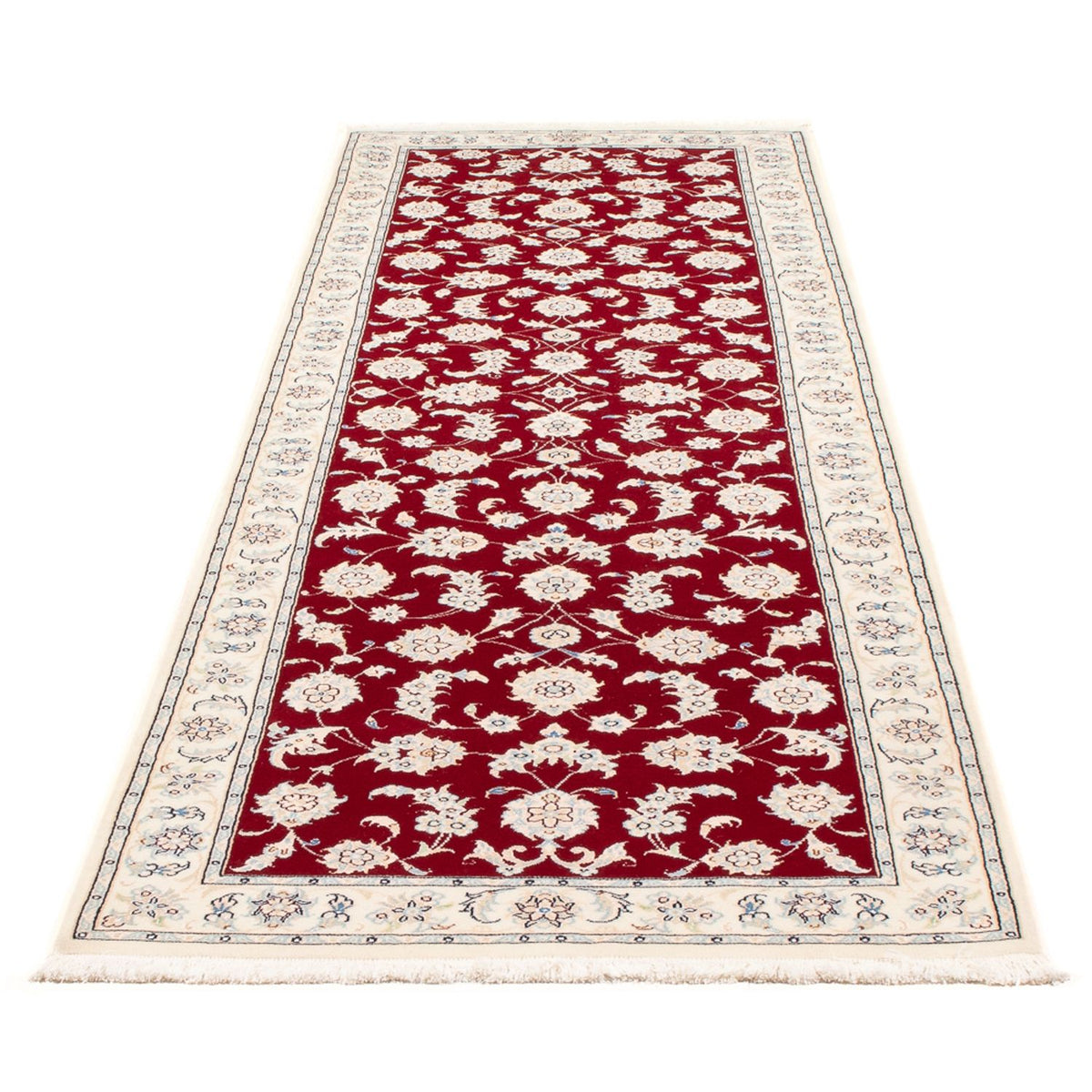 Tapis de couloir Tapis persan - Nain - Premium - 248 x 82 cm - rouge