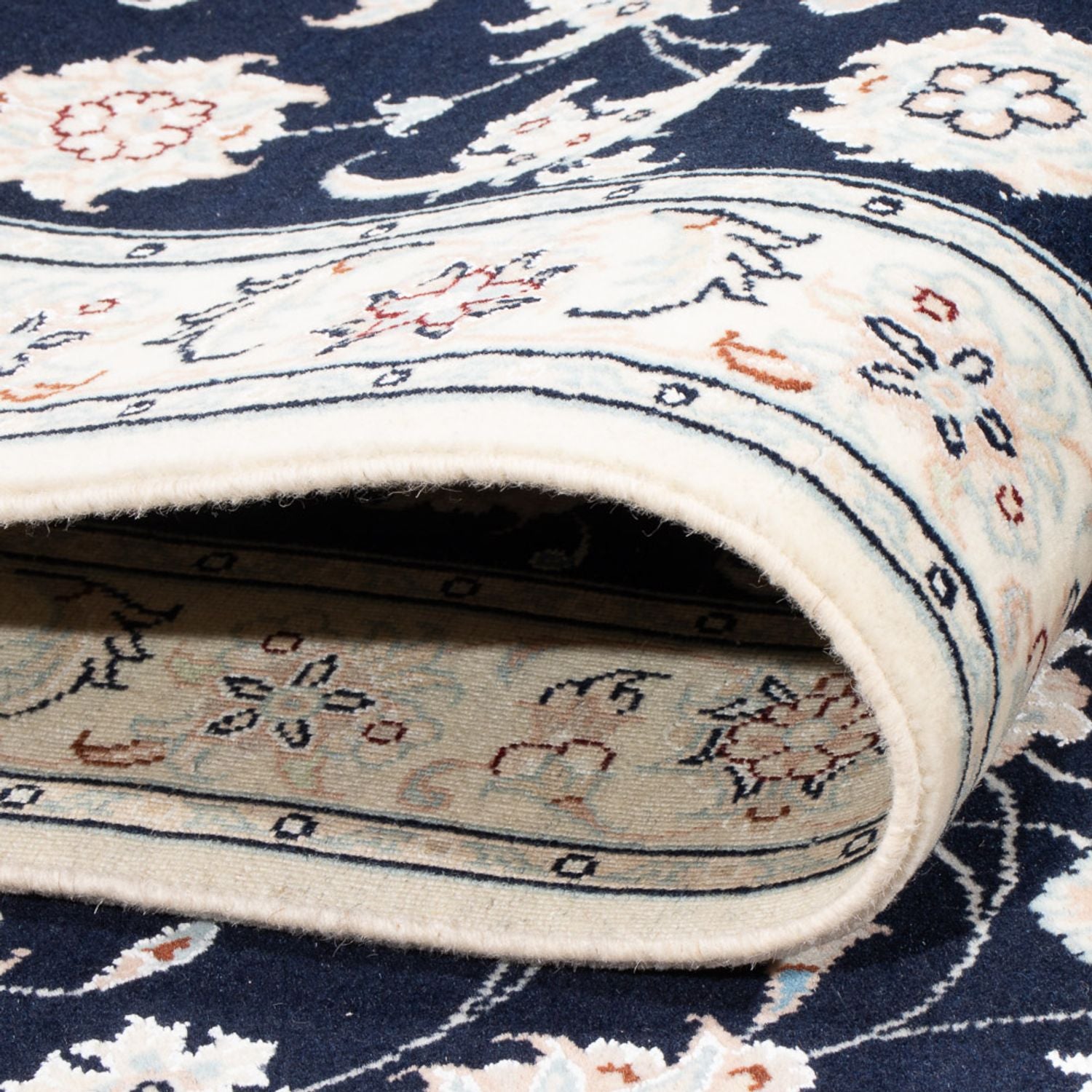 Tapis de couloir Tapis persan - Nain - Premium - 248 x 83 cm - bleu foncé