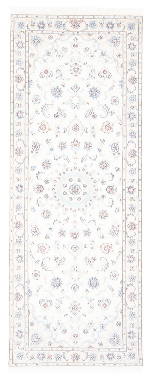 Tapis de couloir Tapis persan - Nain - Royal - 212 x 80 cm - crème