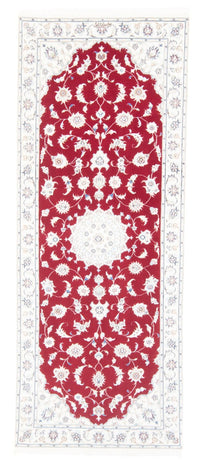 Tapis de couloir Tapis persan - Nain - Royal - 202 x 80 cm - rouge