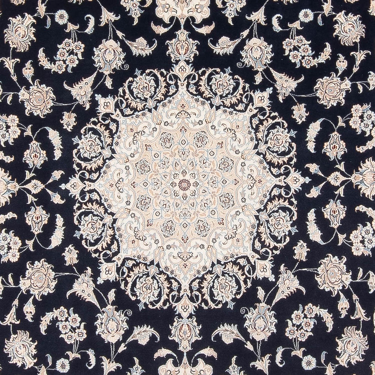 Tapis persan - Nain - Premium - 310 x 243 cm - bleu foncé
