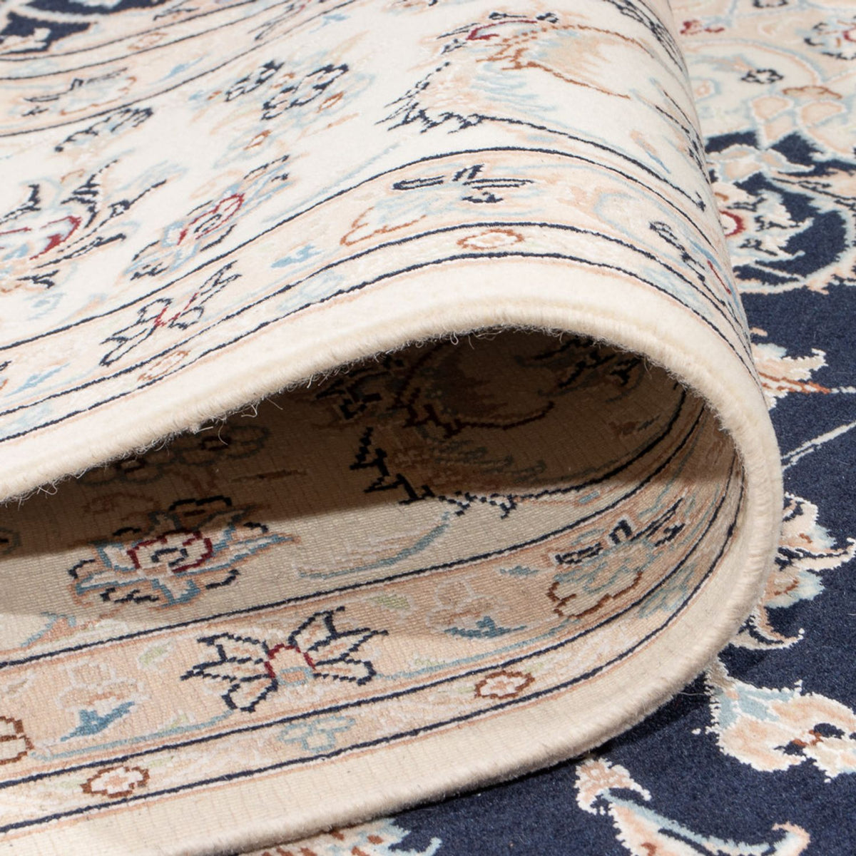 Tapis persan - Nain - Premium - 310 x 243 cm - bleu foncé