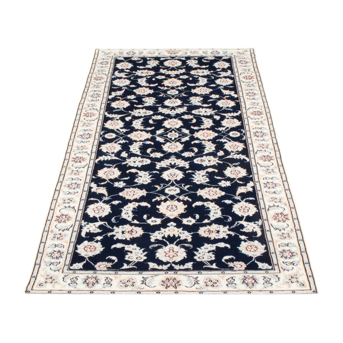 Tapis de couloir Tapis persan - Nain - Royal - 200 x 80 cm - bleu foncé