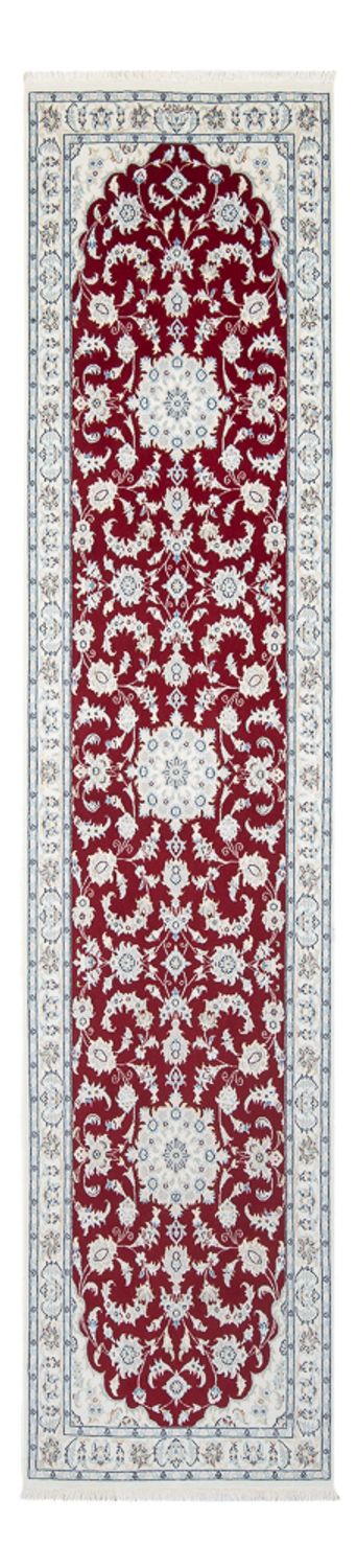 Tapis de couloir Tapis persan - Nain - Premium - 300 x 78 cm - rouge