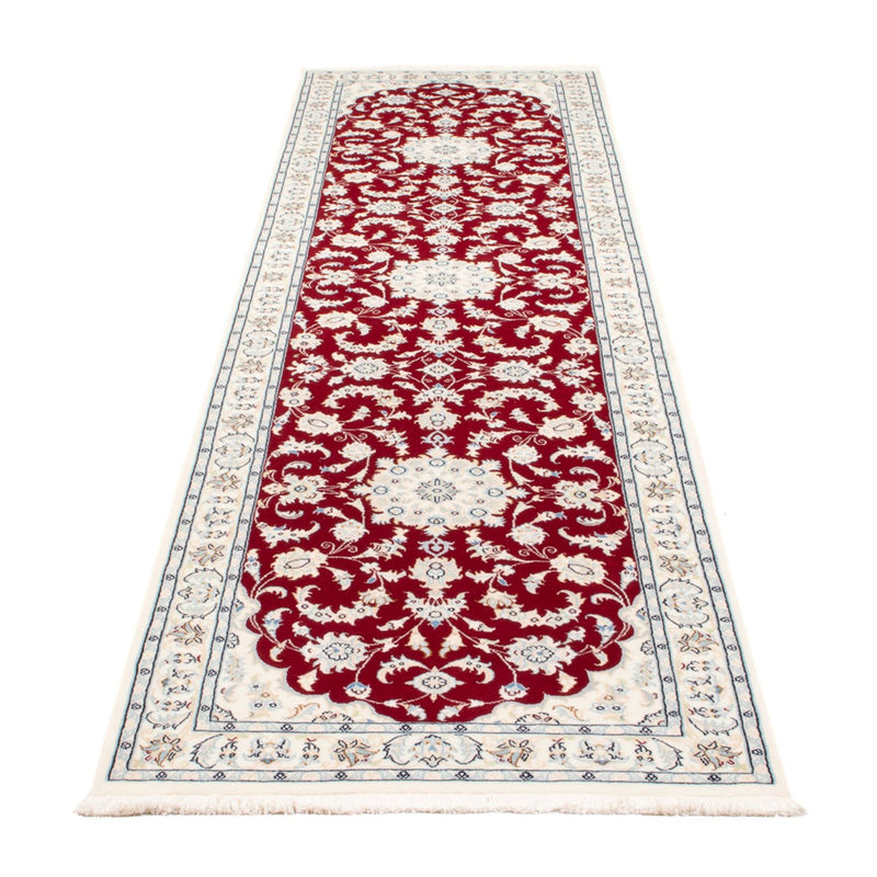 Tapis de couloir Tapis persan - Nain - Premium - 300 x 78 cm - rouge