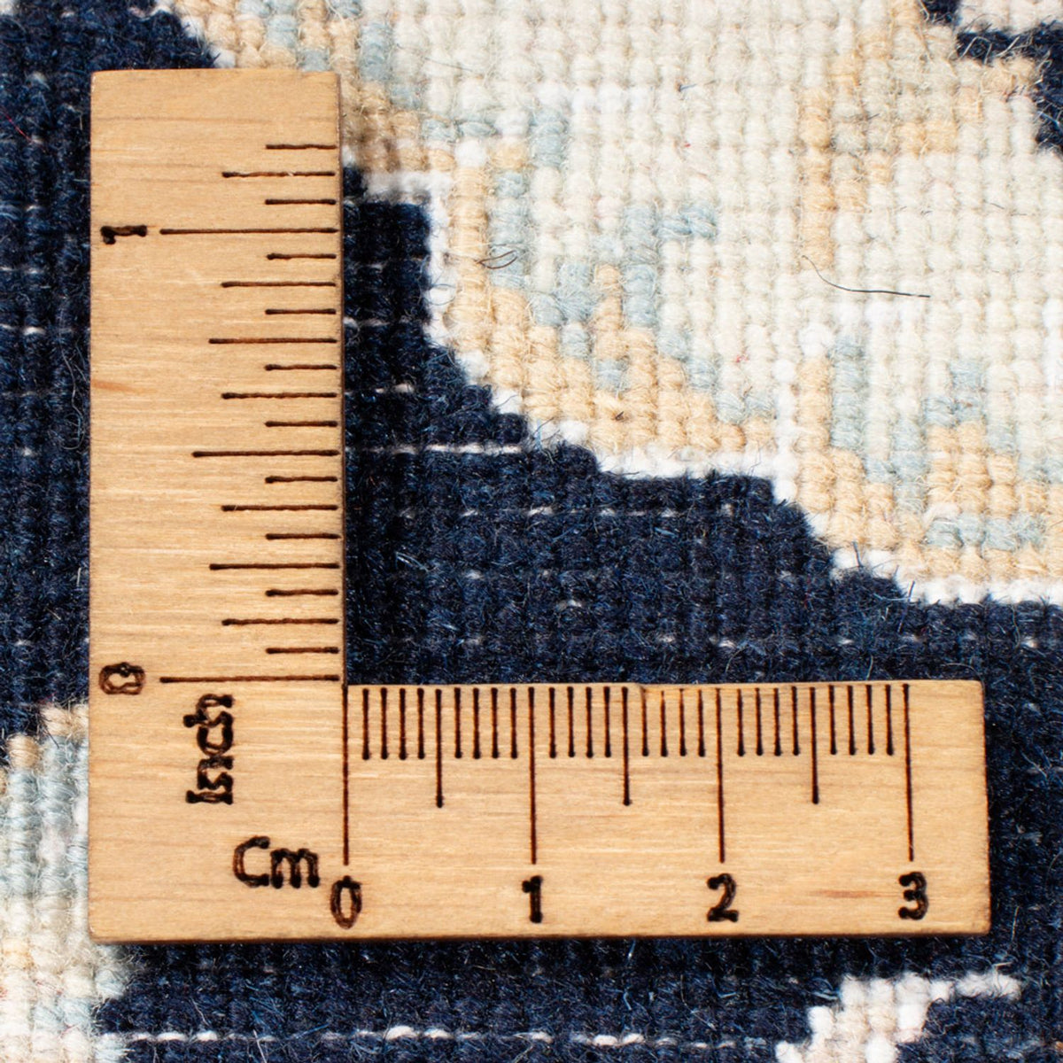 Tapis de couloir Tapis persan - Nain - Royal - 203 x 81 cm - bleu foncé