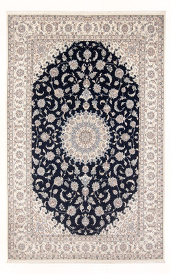 Tapis persan - Nain - Premium - 296 x 196 cm - bleu foncé
