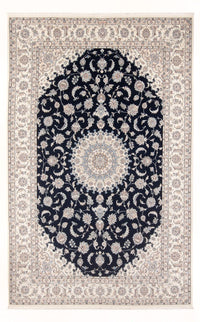 Tapis persan - Nain - Premium - 296 x 196 cm - bleu foncé