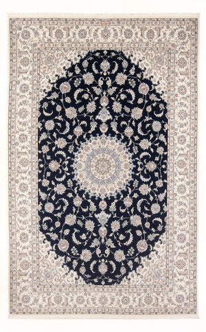 Tapis persan - Nain - Premium - 296 x 196 cm - bleu foncé
