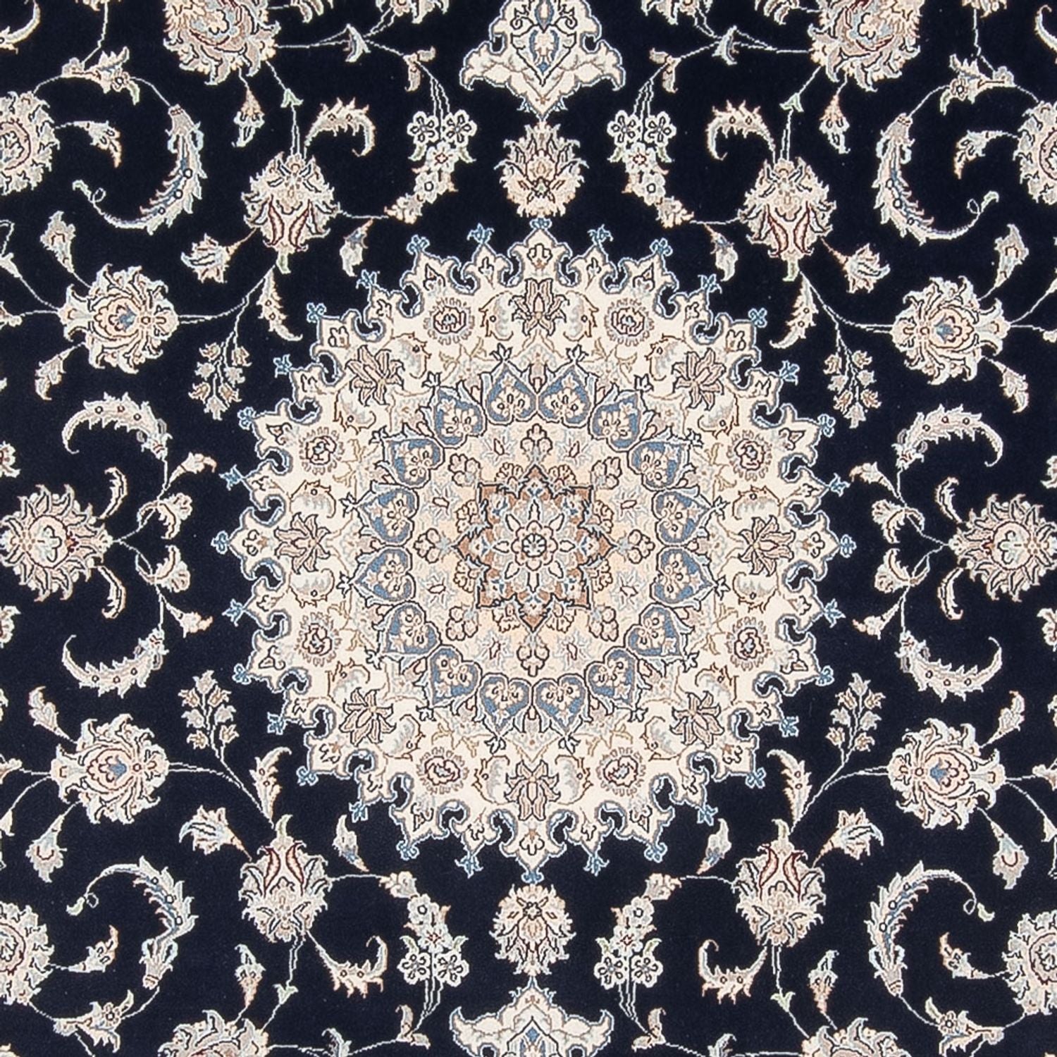 Tapis persan - Nain - Premium - 296 x 196 cm - bleu foncé