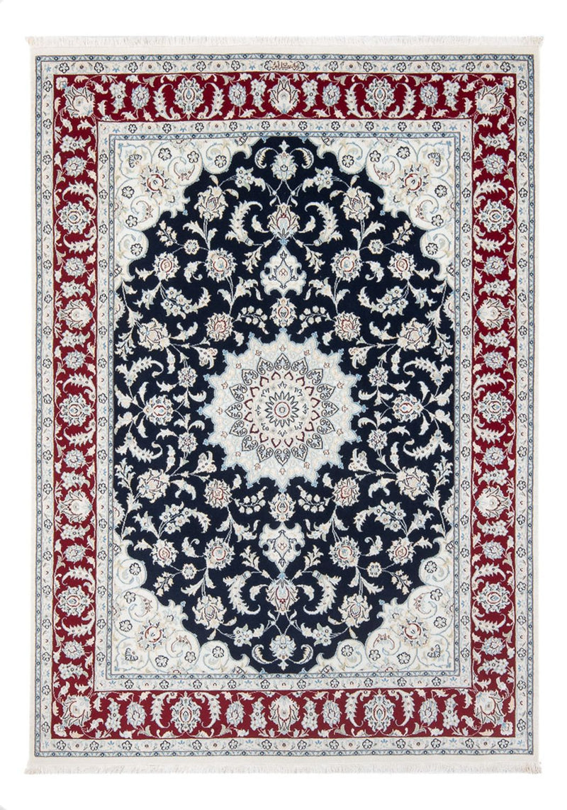 Tapis persan - Nain - Premium - 204 x 150 cm - bleu foncé