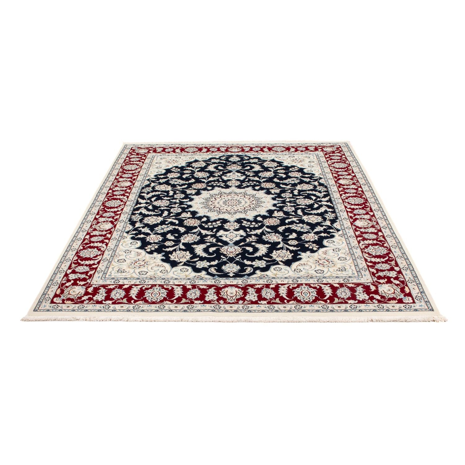 Tapis persan - Nain - Premium - 204 x 150 cm - bleu foncé