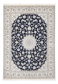Tapis persan - Nain - Premium - 205 x 148 cm - bleu foncé