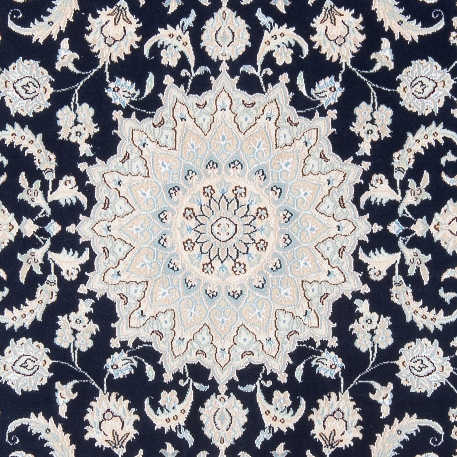 Tapis persan - Nain - Premium - 205 x 148 cm - bleu foncé